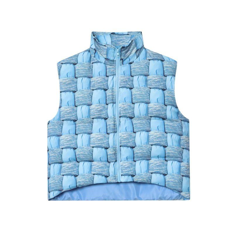 Za Autumn/Winter New Arrivals Women's Clothing Zr European and American Style Fashionable Simple Versatile Daily Sweet Printed Cotton-Padded Vest