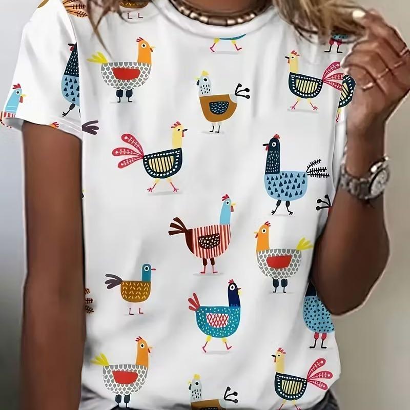 Funny Cat Pattern T-Shirt For Women Cute Animal 3D Printed T Shirts Summer Fashion Oversized Tees Short Sleeves Round Neck Tops
