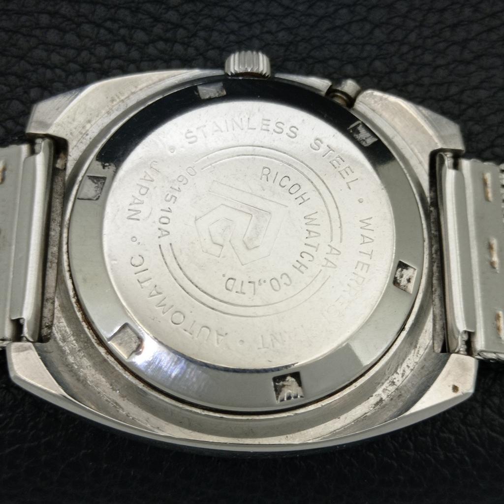 VINTAGE RICOH R31 AUTOMATIC JAPAN MENS WHITE COLOR DIAL WATCH A707736-1