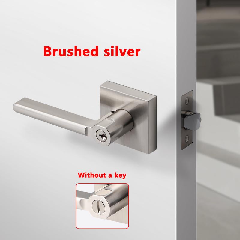 American Bathroom Door Lock Bathroom Keyless Three-pole Hand Lock Home Bedroom Door With Key Door Handle Spherical Lock Doorknob