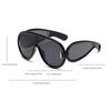 Y2K Oversized Luxury Brand Sunglasses Women Men Trend Punk Mirror Shades Vintage Sport Goggles