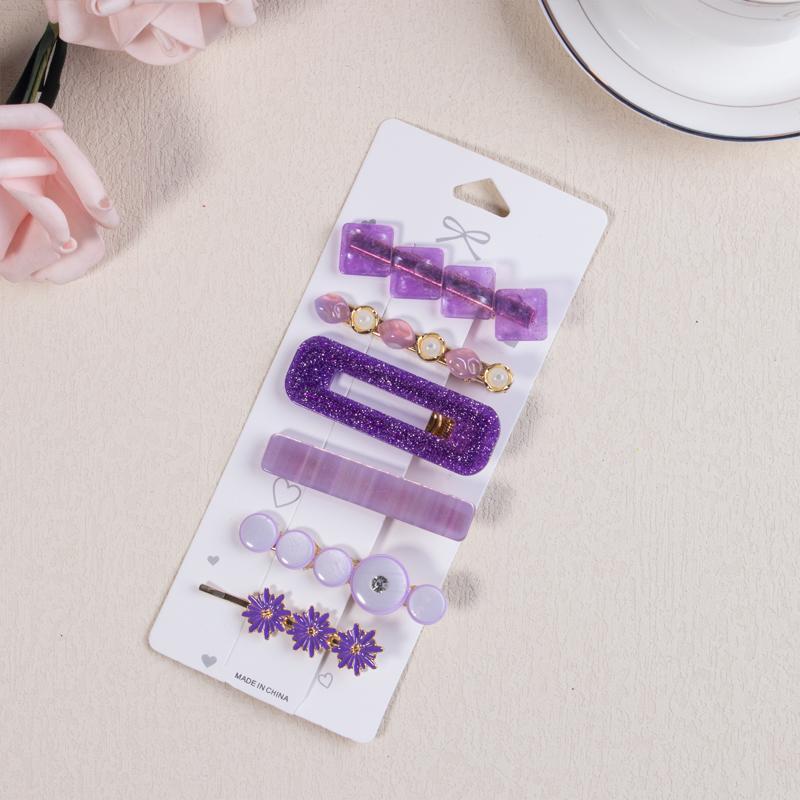 5pcs/4pcs Fashion Girls Pearl Hair Clips Crystal Barrettes Alloy Hairpins Clips Women Girls Hair Accessories