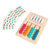 Montessori Wooden Learning Board Color Shape Matching Game Early Education Toy For Kids Brain Development Logic Thinking Skills