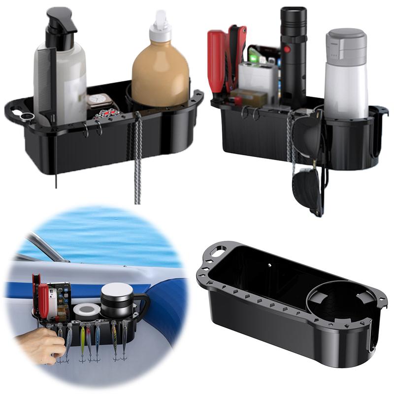 Boat Cup Holder Fishing Tool Holder Marine Storage Caddy Box Boat Fishing Accessories Can Cup Holder Phone Drink Box Organizer