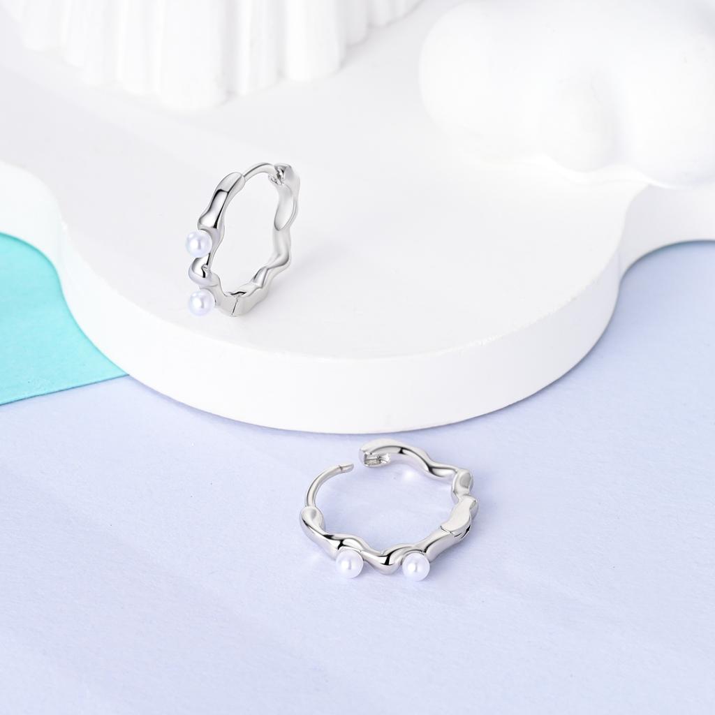 Plated Hoop Earring for Woman Original Eardrop Pendientes Fashion Jewelry Gift