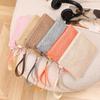 Fashion Straw Woven Bag For Women Hollow Out Beach Handbag With Wrist Strap Portable Phone Purse Solid Color Simple Cash Bag Summer Accessory