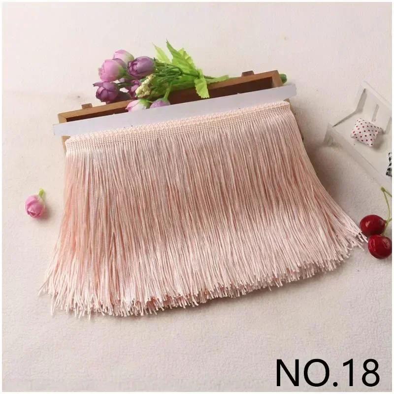 5M Meetee Polyester Tassel Fringes 10-30cm Lace Trim Ribbon for Dress Curtain Decorative Ribbons Fringe Fabric Sewing Accessory