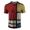 Summer Men's 3D Printed Crew Neck T-Shirt Fashion Versatile Breathable Trend Casual