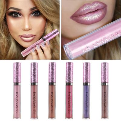 6-color Pearlescent Liquid Lip Gloss Sexy Lipstick Long-lasting Waterproof Makeup Cosmetics