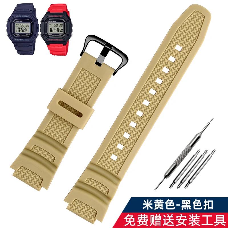 Das Zubehör für Uhrenarmbänder ist passend für Casio Uhren W-218h / F-108 AE1200 / 1000 / 1300 (18 mm) aus Kunstharz und Silikon.