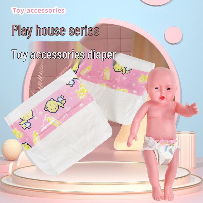 Nezha Baby Doll Diaper Play Set - Simulation Diapers for Children's Playhouse