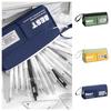 Canvas 2 Layers Pencil Case Organizer Triangular Pencil Case Zipper Pen Bag  Student Learning