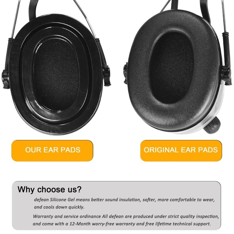 Soft Silicone Gel Earpads for 3 for M Earphone Memory Foam Earcups Easily Replaced Ear Cushions Earpads
