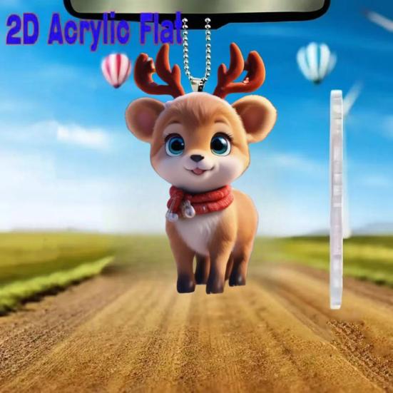 Pet Cat Hanging Pendant with Lanyard Easy To Hang Adorable Kitty Acrylic Pendant Christmas