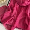 Comfortable Fit Breathable Silk Scarf Cotton And Hemp Scarf Retro Headscarf