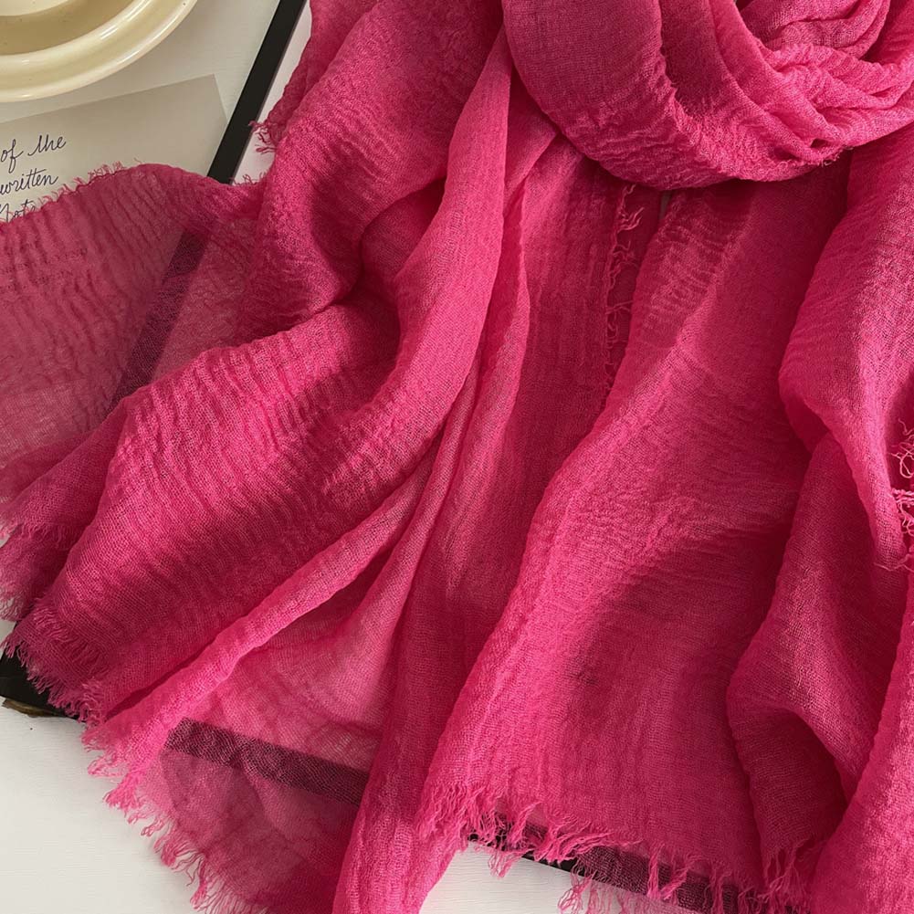 Comfortable Fit Breathable Silk Scarf Cotton And Hemp Scarf Retro Headscarf