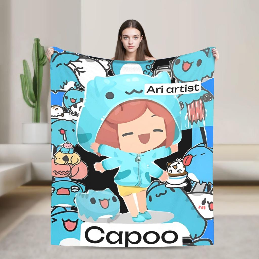 Bugcat Capoos Cartoon Blanket Quality Super Warm  Throw Blanket Winter Camping Couch Chair Comfortable Bedspread