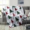 CountryRustic Bohemian Christmas Flannel Blanket  Soft Warm  AllSeason Throw for Sofa Bed  Travel Pet Perfect Holiday Gift