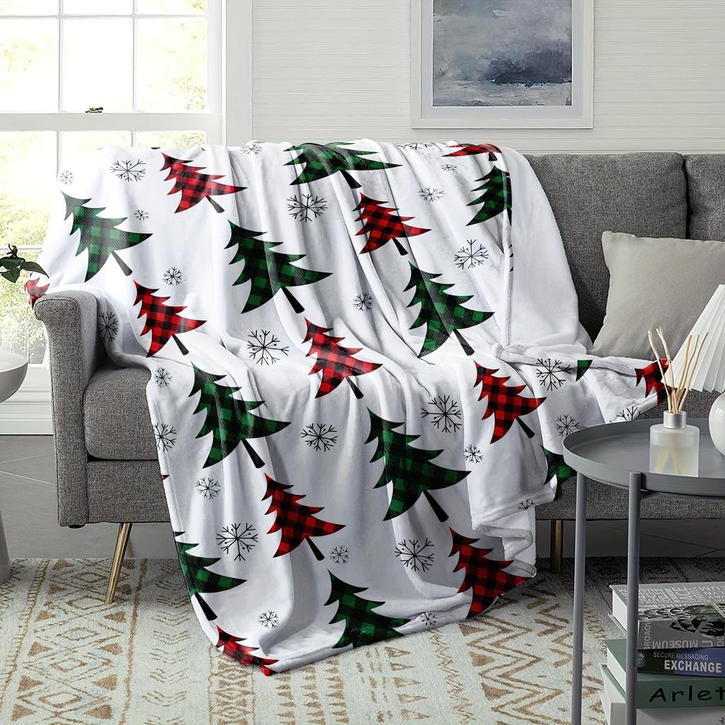 CountryRustic Bohemian Christmas Flannel Blanket  Soft Warm  AllSeason Throw for Sofa Bed  Travel Pet Perfect Holiday Gift