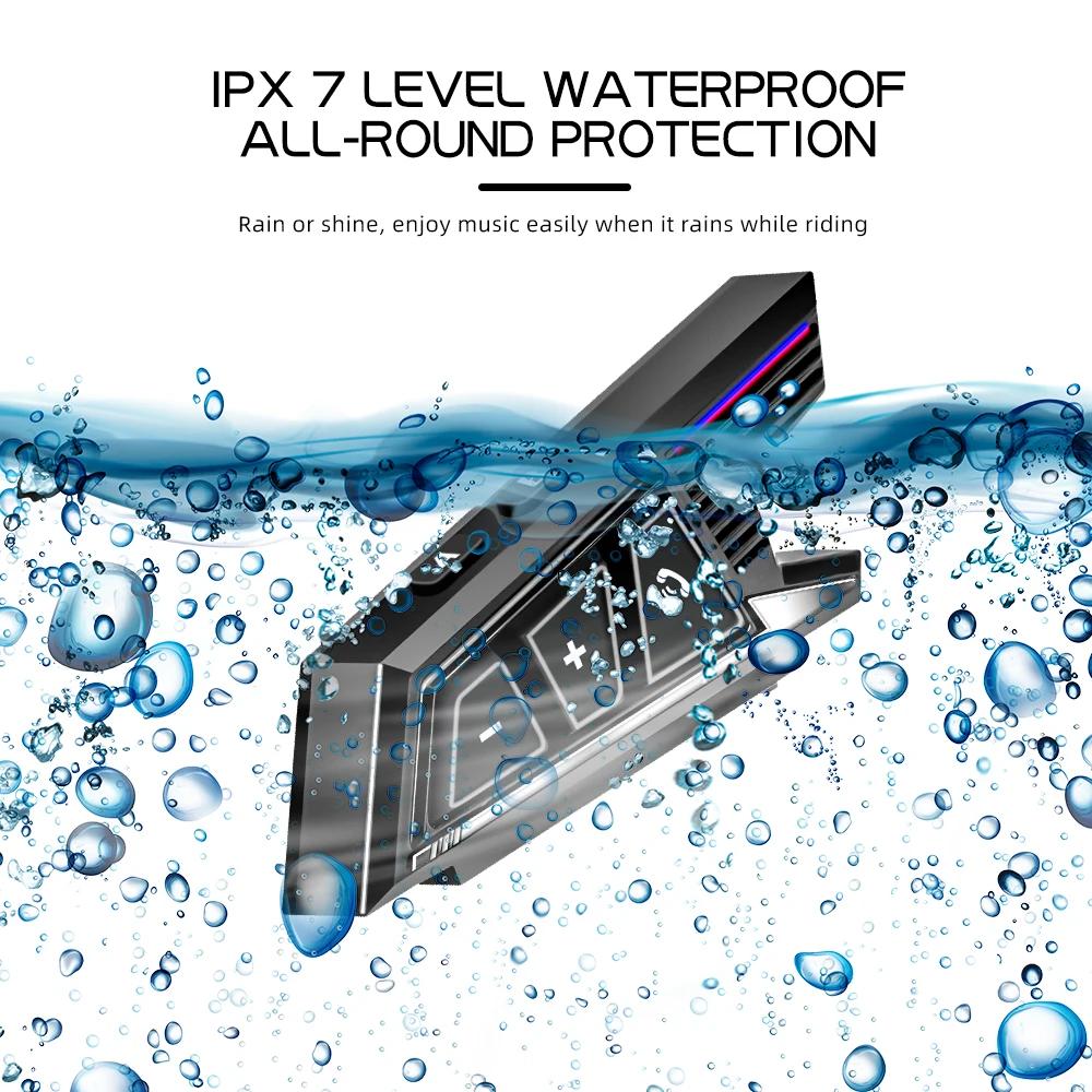 Bluetooth 5.3 Helmet Headset Wireless Hands-free Call Phone Kit Motorcycle Waterproof Earphone MP3 Music Player Speaker for Moto