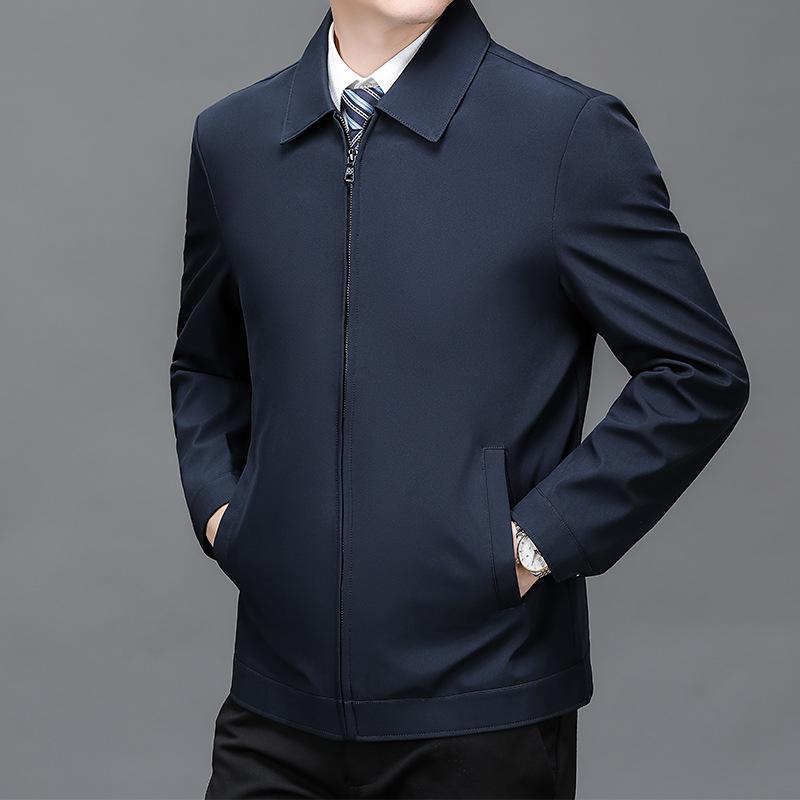 Herren Business Casual Übergangs-Verwaltungsjacke mit Plus-Samt für Väter mittleren Alters