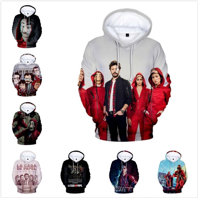 La Casa De Papel 3d Hoodies Sweatshirts Long Sleeve Comfortable Money Heist Pullover