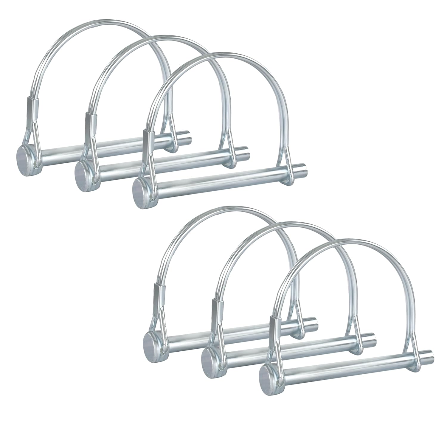Pack of 06 Arch Trailer P – 2-3/4  x 1/4  (LxW) – Featuring Trailer Hitch P Lock, PTO P, Shaft Locking Coupler P, Lock P for Farm Trailers, 6