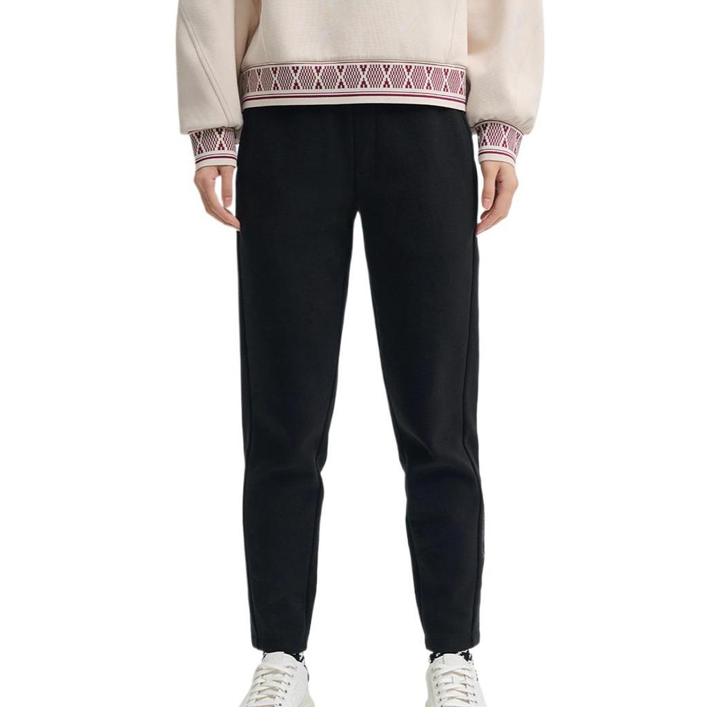 FILA Fashion Versatile Soft Skin-Friendly Knitted Sports Pants Women bottoms Black F11W443605A-BK