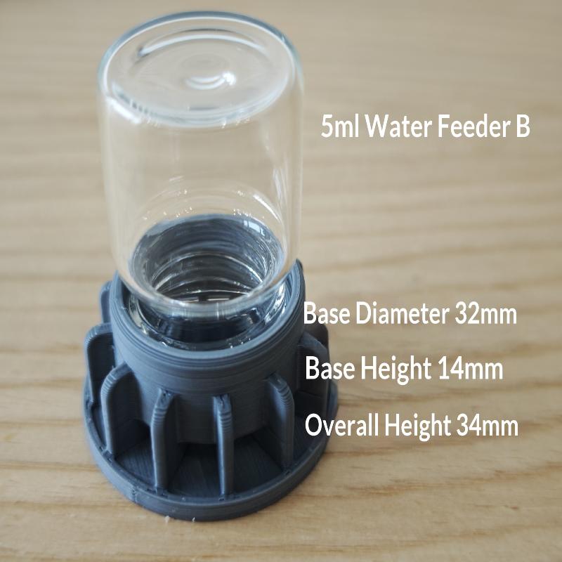 1Pcs Honey Sugar Water Can Be Fed Drectly Formicarium Farm Accessory 5Ml Glass Waterer Feeder For Ants Colony Prevent Drowning
