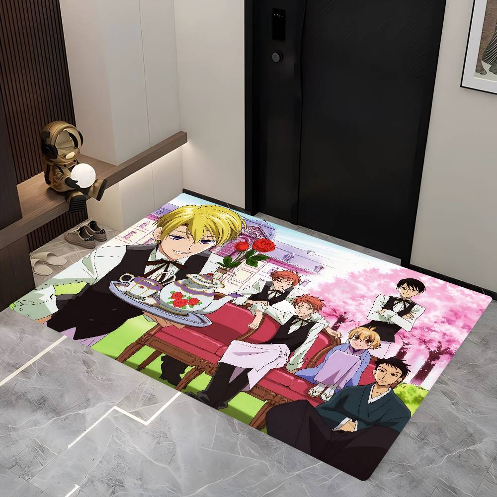 Anime O-Ouran High School Host Club Bathroom Mat Anti-slip Absorb Water Long Strip Cushion Bedroon Mat Welcome Doormat