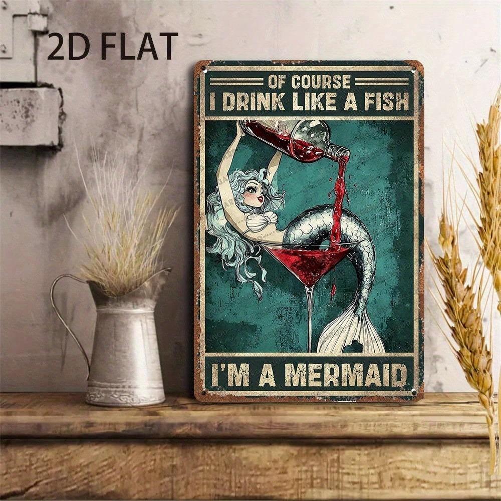 1pc Funny Vintage Tin Metal Sign Retro Kitchen Bar Cafe Garage Wall Art Decor