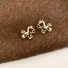 Zinc Zinc Alloy Metal Pony Earrings Chinese Style Horse Mascot Drop Earrings New Year Horse Earrings  Girls
