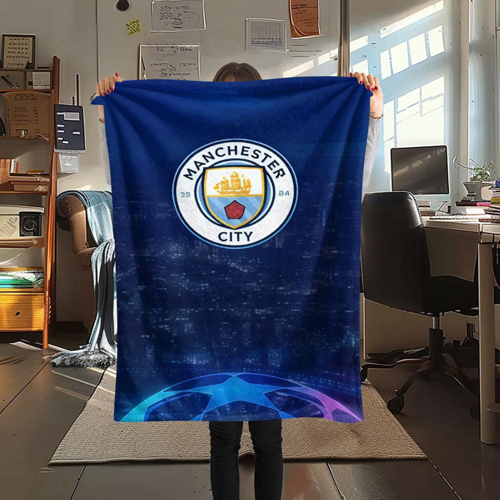Etihad MCFC Ground Blanket, High quality Comfortable for All Seasons, Home Decor, Warmth and Comfort