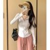 Pink ice silk sunscreen clothes women's summer slim-fit yoga clothes jacket tight top 2026 new suit cardigan