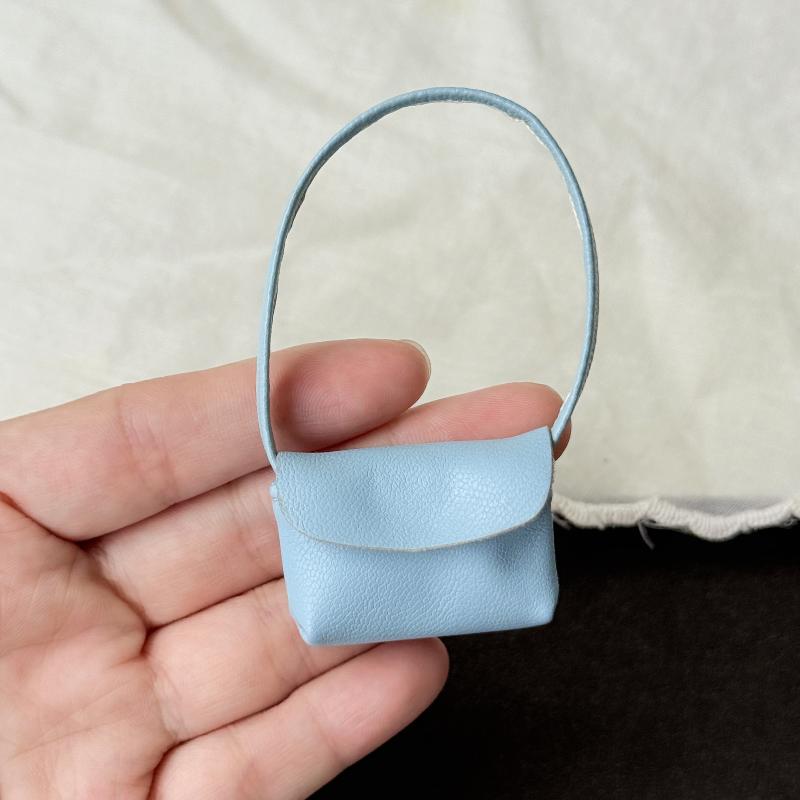 1Pcs Dollhouse Decoration Pretend Play Toy 15-17Cm Doll Handbag Lady Leather Bag Pu Leather Purse Accessories