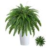 Lifelike Artificial Boston Fern Fake Plastic Plants Decorations UV Resistant For Outdoor Home Kitchen Decor Garden Decoration