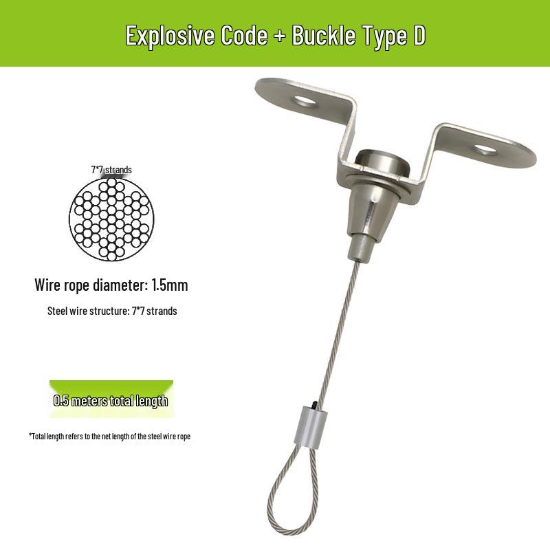 Adjustable Safety Hanging Kit: Rope, Buckle & Acrylic Board Line