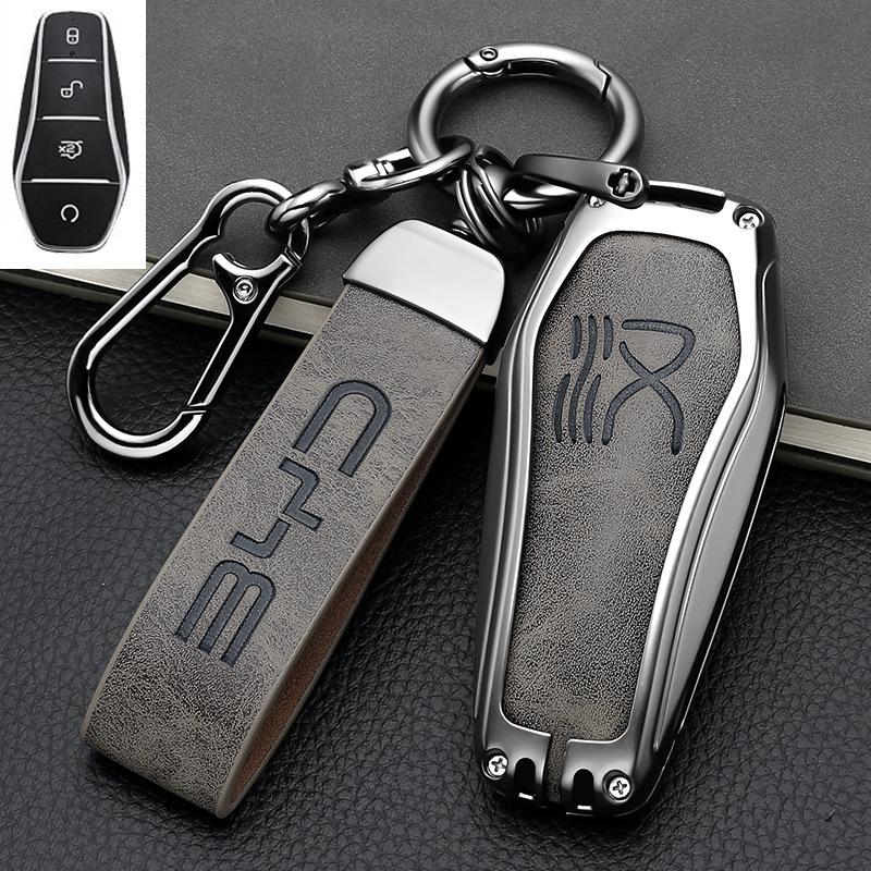 BYD Han Key Case for DMI 2022 Model - Men's EV Qianshan Cui Genesis Edition Key Shell with Buckle