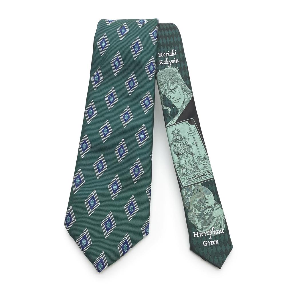 Florence Spec JoJo's Bizarre Adventure Part 3 Tie, Kakyoin JJN000005-008, Green 1, Standard Size