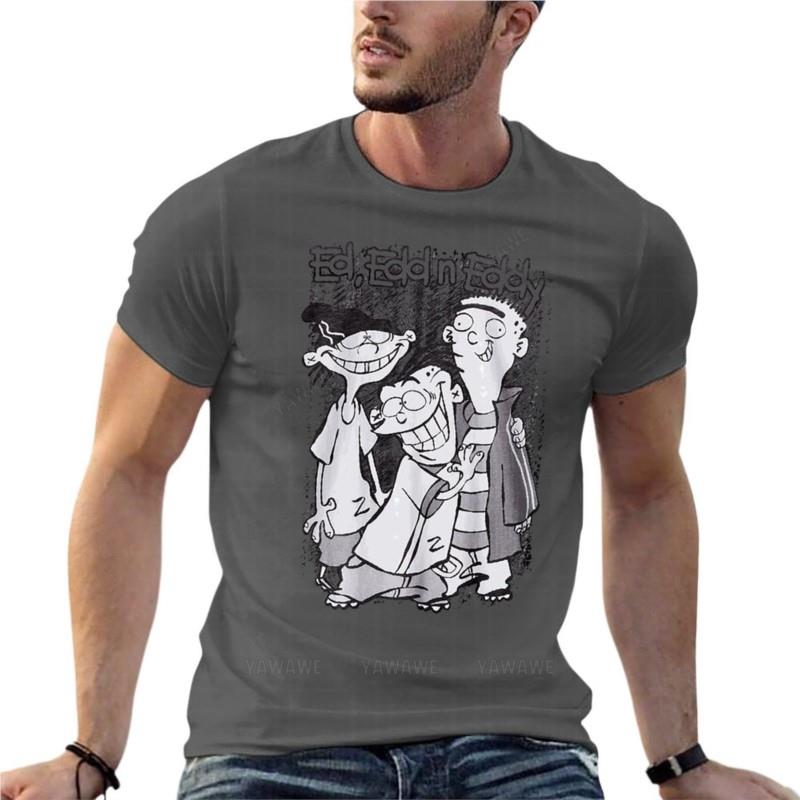 Edd N Eddy Eds Tv Show Oversized TShirts Printed MenS Clothing Short Sleeve Streetwear Big Size Top Tee