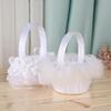 Flower Girl Basket for Weddings - Hand-Held Floral Basket for Children