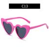 Fashion new multi-color love sunglasses, parent-child personalized glitter sunglasses, European and American beach sunglasses