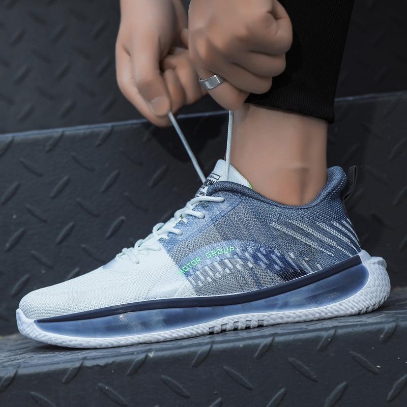 

Factory autumn new men s shoes mesh lace-up teen student running Korean version of fashion men s shoes 39