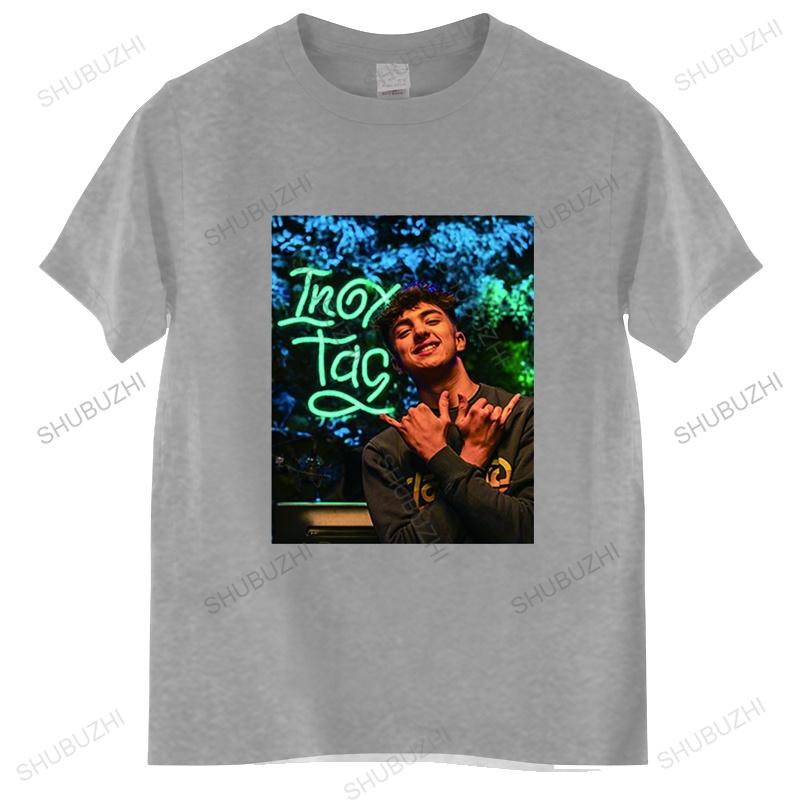 Inoxtag Printing Spring Summer Holiday Street Graffiti Style UnisexWomen Casual Camping Tshirt Novelty street style S