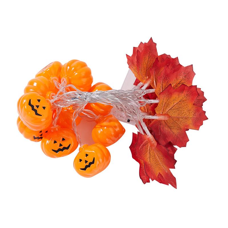 Luci Stringa LED Foglia d'Acero Zucca per Halloween e Ringraziamento