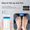 Cantar de baie Cantar digital inteligent cu LED-uri Cantar electronic compatibil cu Bluetooth Bmi Analizor de compozitie a grasimilor Cantar de echilibru