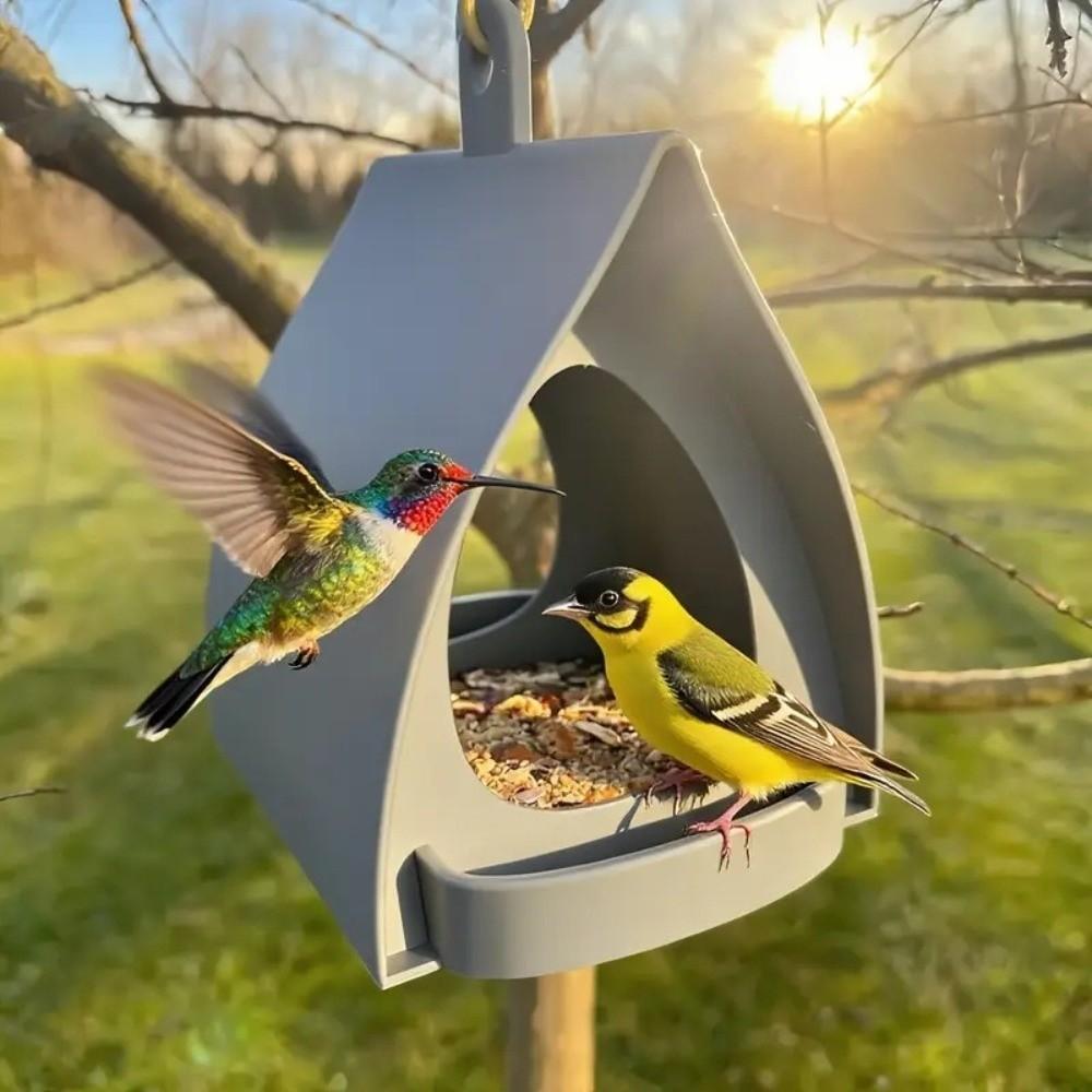 Plastic Hanging Bird Feeder Large Capacity Birdhouse Versatile Wildlife Habitat  Porch
