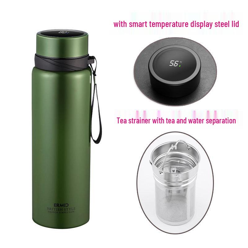 Large Capacity Stainless Steel Insulated Travel Kettle with Lanyard - Customizable Sports Water Bottle