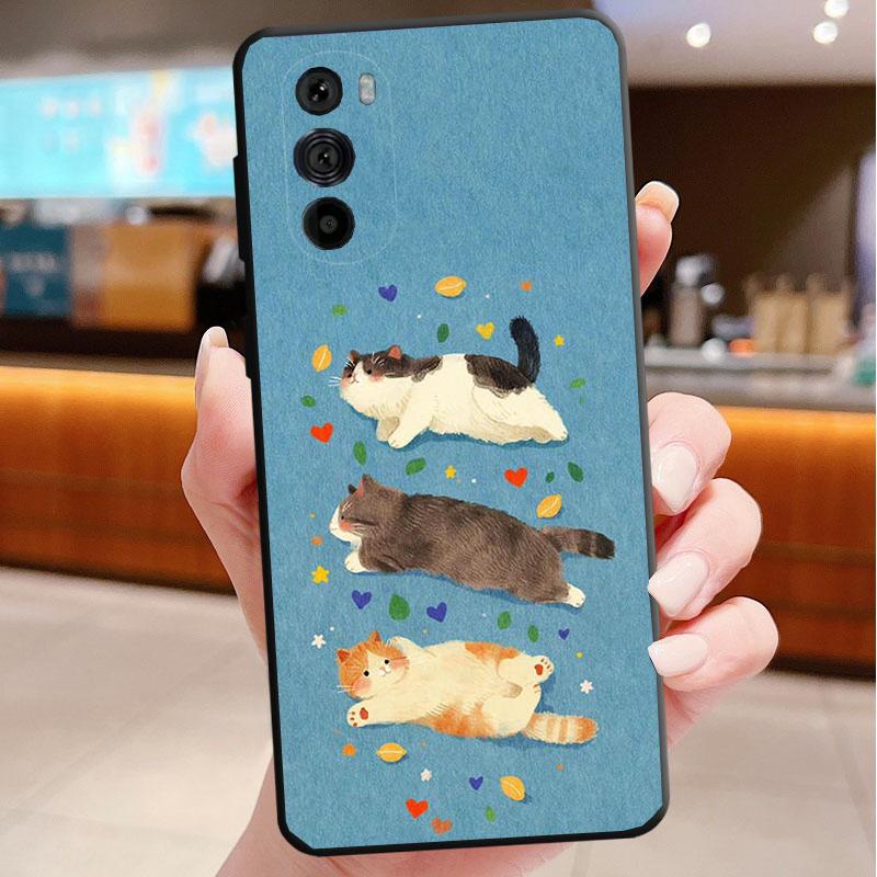 Phone Case For Motorola Edge 50 40 Pro 60 50 40 30 Ultra Neo Fusion Moto G Play G Stylus G Power G Fun Cat