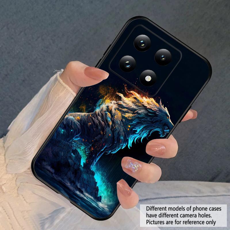 Luminous Lion Head For Xiaomi 11T 11 Ultra 12 12T Pro 14 15 13 Lite Mi Poco M4 5 M7 5G X4 X5 M6 C75 Pro X6 4G soft phone case